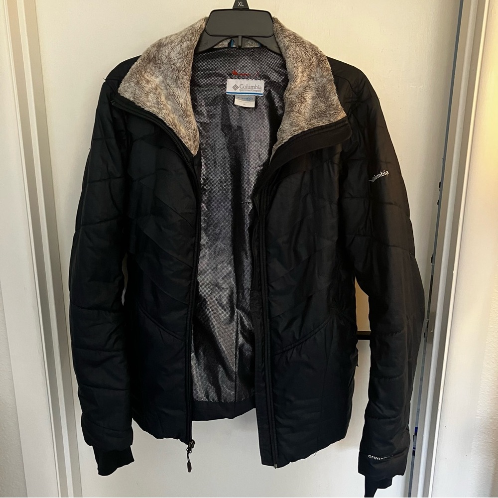 Columbia Navy and Gray Insulated Omni-Heat Winter Jacket XL